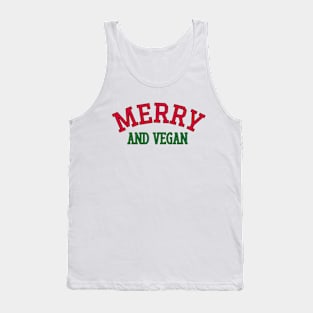 Merry and Vegan Christmas - Retro Vegetarian Xmas Tank Top